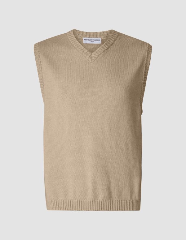 Heavy Knit Vest Khaki Molinaire Jetzt online – Bild 3
