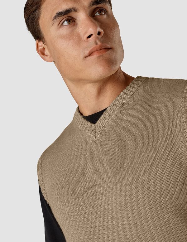 Heavy Knit Vest Khaki Molinaire Jetzt online – Bild 5