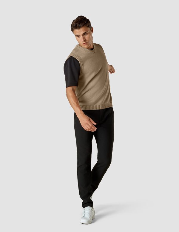 Heavy Knit Vest Khaki Molinaire Jetzt online – Bild 2